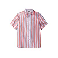KingSize Men's Big & Tall Striped Short-Sleeve Sport Shirt