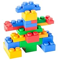 UNiPLAY Mix Soft Building Blocks - 34-Piece Set for Infant Early Learning, Cognitive Development, and Toddler Creative Play - Ages 3 Months+