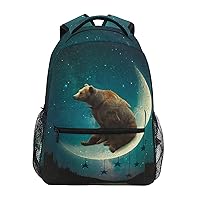ALAZA Moon Bear Travel Laptop Backpack Durable College School Backpack