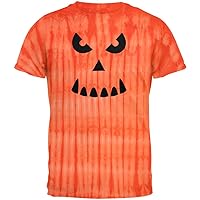 Jack-O-Lantern Spooky Face Tie Dye T-Shirt