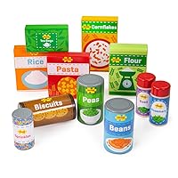 Bigjigs Toys Cupboard Groceries Toy Food | Wooden Toys | Wooden Play Food | Wooden Food Toys | Pretend Food | Toy Kitchen Accessories | Play Food Sets for Children