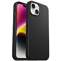 OtterBox iPhone 14 & iPhone 13 Symmetry Series+ Case - BLACK , ultra-sleek, snaps to MagSafe, raised edges protect camera & screen