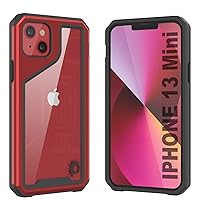 Punkcase for iPhone 13 Mini [Armor Stealth 2.0 Series] Protective Hybrid Military Grade Cover W/Aluminum Frame [Clear Back] Ultimate Drop Protection for iPhone 13 Mini (5.4