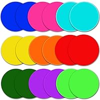 Poly Spot Markers 9 inch 18 Pcs Non-Slip Rubber Agility Markers Flat Field Cones Floor Dots for Football, Soccer, Basketball Training Markers, School Exercise Drills, Social Distancing, Dance Practice