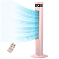 R.W.FLAME Tower Fan with Remote Control, Standing Fan for Office, Oscillating Fan for Home with Children/Pets/Elders,Time Settings,LCD Display,45W,Oscillation, 36