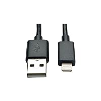Tripp Lite Apple MFI Certified 10 inch Lightning to USB Cable Sync Charge iPhone/iPod/iPad - Black (M100-10N-BK)