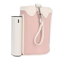 Portable Milk Bottle Warmer, Universal Milk Bottle Heat Keeper Bag with Adjustable Temperature Control for Home Outdoor Camping Traveling Hiking Shopping (Pink)