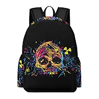 Skull Creative Ghost Festiva Backpack Printed Laptop Backpack Shoulder Bag Business Bags Daily Backpack for Women Men