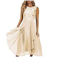 Homecoming Dresses, Black Cocktail Dresses Tight Dress for Women Skater Dress with Sleeves Women's Dress Chiffon Elegant Lace Patchwork Dress Cut-Out Sleeveless Bridesmaid Evening (S, Beige)
