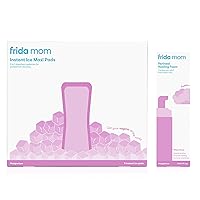 Frida Mom 2-in-1 Postpartum Absorbent Perineal Ice Maxi Pads + Perineal Medicated Witch Hazel Healing Foam for Postpartum Care, Relieves Pain and Reduces Swelling for Perineal Area