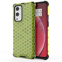 Honeycomb Shape Style Design Transparent Phone Cases Compatible with One Plus Nord N200 5G,2 5G,2T,N20 5G,CE2 5G (Green,Nord N20 5G)