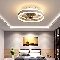 Chandeliers,Ø40Cm Ceiling Fan with Lights and Remote Control, Led 24W Dimming Modern Ceiling Light, Mute Fan Lighting for Living Room Bedroom Office, 6 Speed Windd/White