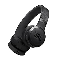 JBL Live 670NC - Wireless On-Ear Headphones with Adaptive Noise Cancelling with Smart Ambient, Up to 65H Battery Life with Speed Charge, Lightweight, Comfortable and Foldable Design (Black)