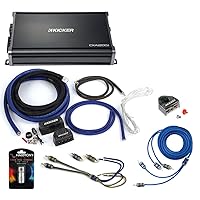 Kicker 46CXA12001 Car Audio Sub Amp CXA1200.1 & 1/0 GA Amplifier Accessory Kit