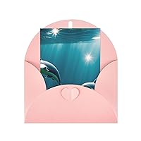Dolphin Under The Sea Greeting Card Blank Card With Envelope, Husband Anniversary Card, Boyfriend Birthday Card, Love Card, Boyfriend Card, Valentine'S Day Card (Vertical)