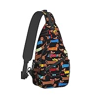 Mqgmz Halloween Goth Print Shoulder Bag Crossbody Backpack, Casual Daypack, Sling Bag, Chest Bag, Travel Bag