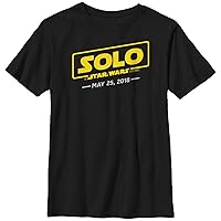 STAR WARS Han Solo Logo with Date Boy's Solid Crew Tee