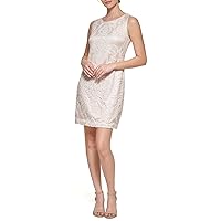 Vince Camuto Women's Sleeveless Boat Neck Sequin Shift Dress