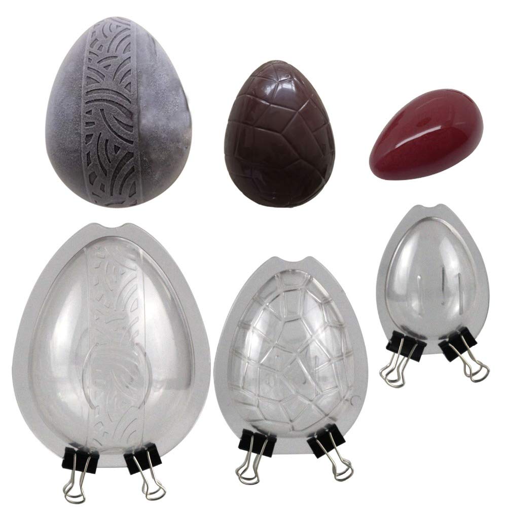 3 Style Easter Eggs Dinosaur Egg Chocolate Mold Confectionery Tools Cake Decorating baking Candy Mould Polycarbonate Chocolate Mold