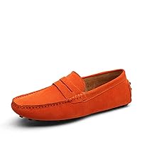 Men's Driving Penny Loafers Suede Moccasin Slip-On Casual Dress Boat Shoes
