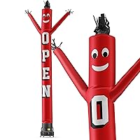 LookOurWay Air Dancers Inflatable Tube Man Set - 20 Feet Tall Wacky Waving Inflatable Dancing Tube Guy with 1 HP Blower for Business Promotion - Open Red