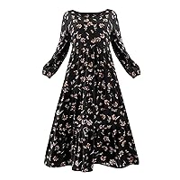 Sexy Dresses for Women Date Night Club Off Shoulder,Ladies Large Size Round Neck Floral Print Spring and Summer