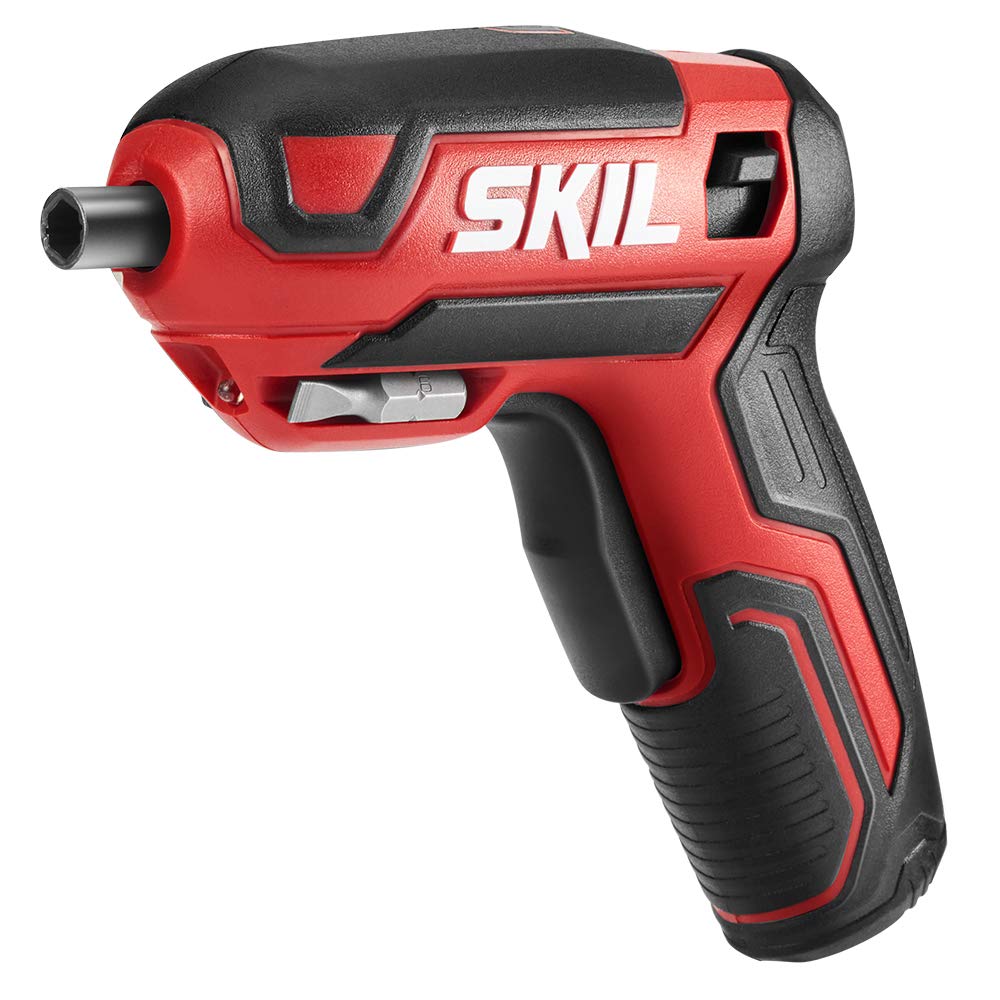 SKIL Rechargeable 4V Cordless Screwdriver Includes 9pcs Bit, 1pc Bit Holder, USB Charging Cable - SD561801