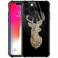 Compatible with iPhone 13 Case,Camouflage Deer Art Amazing Pattern Design Shockproof Anti-Scratch Hard PC Back Case for iPhone 13