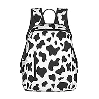 Black & White Leopard Print Large-Capacity Backpack, Simple And Lightweight Casual Backpack, Travel Backpacks