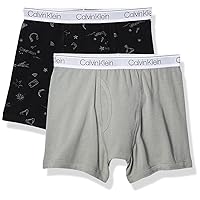 Calvin Klein Boy's Modern Cotton Assorted Boxer Briefs Underwear, Multipack