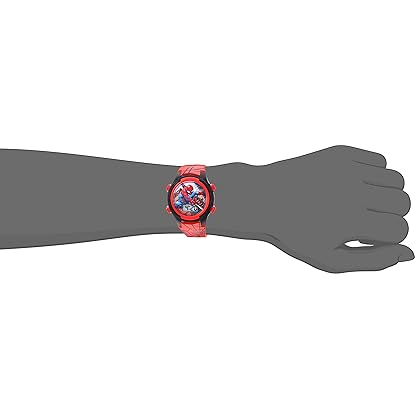 Accutime Kids Marvel Spider-Man Digital Quartz Plastic Watch for Boys & Girls with LCD Display