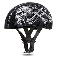 Daytona Helmets Half Skull Cap Motorcycle Helmet – DOT Approved [Graphics]…