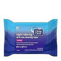 Night Relaxing All-In-One Cleansing Wipes, 22 Count (Pack of 2)