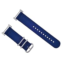 Ewatchparts NEW COMPATIBLE WITH SUUNTO CORE NYLON WATCH DIVER WATCH BAND LUGS ADAPTER SET STEEL RINGS BLUE