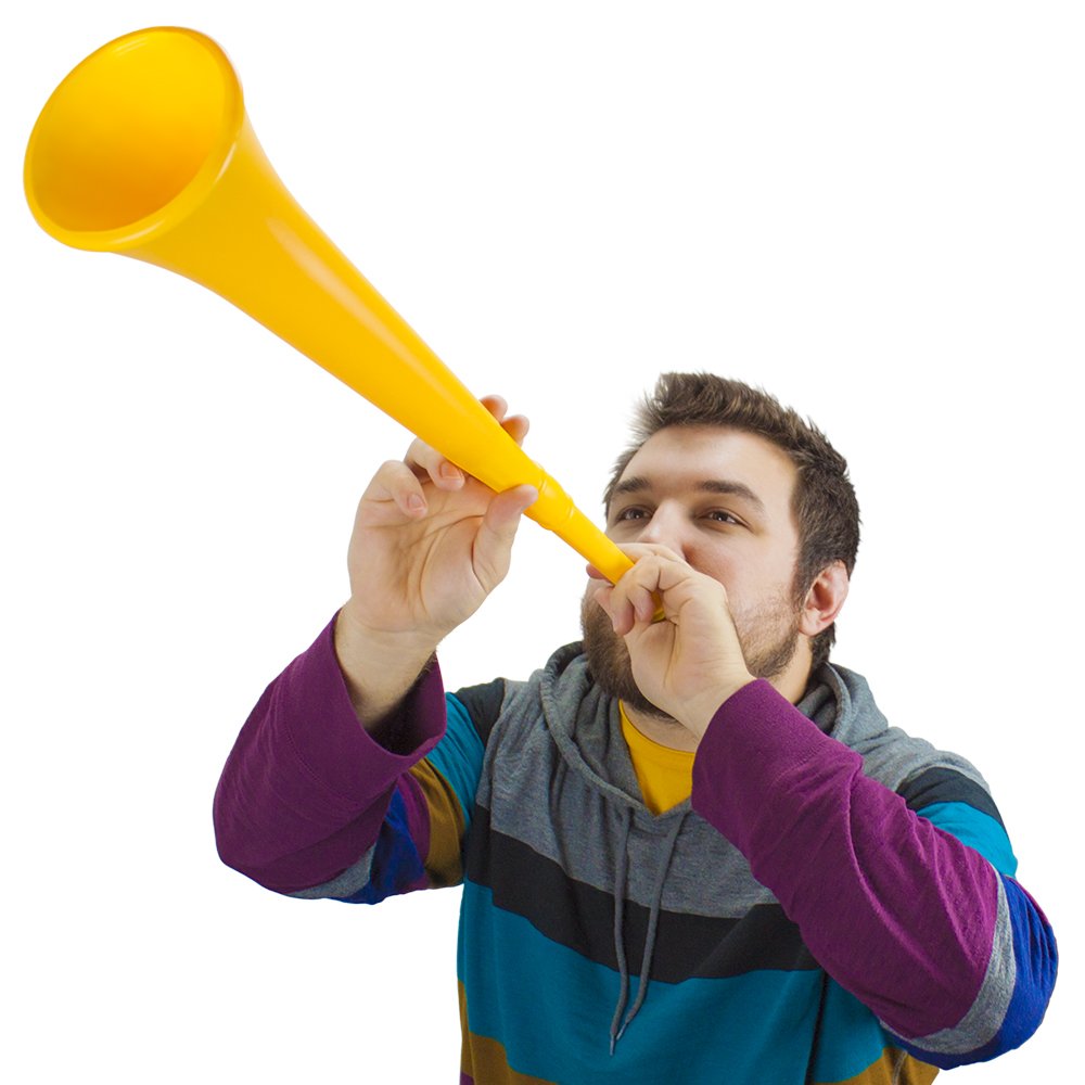 Pudgy Pedro's Plastic Vuvuzela Stadium Horn, 26-Inch
