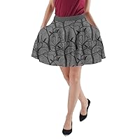 CowCow Womens Fashion Pattern Ravens A-line Skater Dress with Pockets, XS-3XL