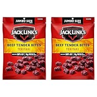 Beef Tender Jerky Tender Bites, Teriyaki, 5.85 oz – Flavorful Meat Snack for Lunches, 10g of Protein and 70 Calories, Made with Premium Beef - No Added MSG or Nitrates/Nitrites (Pack of 2)