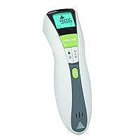 Veridian 09-349 Non-contact Infrared Digital Thermometer, 1-second Readout, Backlit Display, Measures Body and Object/Liquid Temperatures, Memory Recall of Last 10 Readings