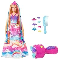 Dreamtopia Twist ‘n Style Princess Hairstyling Doll (11.5-in Blonde) with Rainbow Hair Extensions & Accessories, Gift for 3 to 7 Year Olds