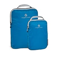 Eagle Creek Pack-It Specter Compression Packing Cubes for Travel S/M - 2 Durable, Lightweight, Water-Resistant Ripstop Fabric Suitcase Organizer Bags, Brilliant Blue