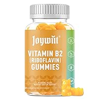 Vitamin B2 Gummies Riboflavin 500mg for Adults, Migraine Relief & Nervous System Support, Orange Flavor, Non GMO, Vegan, Pectin - 60 Counts