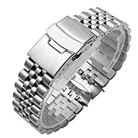 Bracelet for skx007 009 SKX175 SKX173 Wristband Men Stainless Steel watchband 22mm Watch Straps (Color : B-Silver, Size : 20mm)