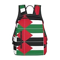 Palestine flag print Lightweight Laptop Backpack Travel Daypack Bookbag for Women Men for Travel Work
