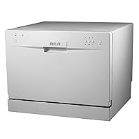 RCA RDW3208 Counter Top Dishwasher, 6 Place Settings, Portable, White