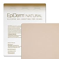 Epi-Derm Large Sheets, Silicone Gel Sheeting for Scars, Ideal for C-Section, Tummy Tuck, Hysterectomy & Cardiac Surgery Scars - Premium Grade Scar Sheets, Reusable, 11 x 15.75 in - Natural
