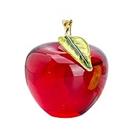 H&D Glaze Crystal Apple Paperweight Craft Decoration (red)