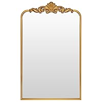 Wall Mirror, Traditional Vintage Baroque Mirror, Gold Framed Mirror for Bathroom, Entryway, Living Room, Hallway, 19” x 30.5”