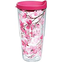 Japanese Cherry Blossom 24 oz Tumbler with Lid