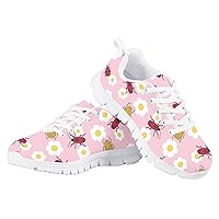 Kids Athletic Tennis Sneakers for Boy Girl Breathable Running Shoes Walking Shoes White Sole