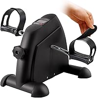 Pedal Exerciser Stationary Under Desk Mini Exercise Bike - Peddler Exerciser with LCD Display, Foot Pedal Exerciser for Seniors,Arm/Leg Exercise